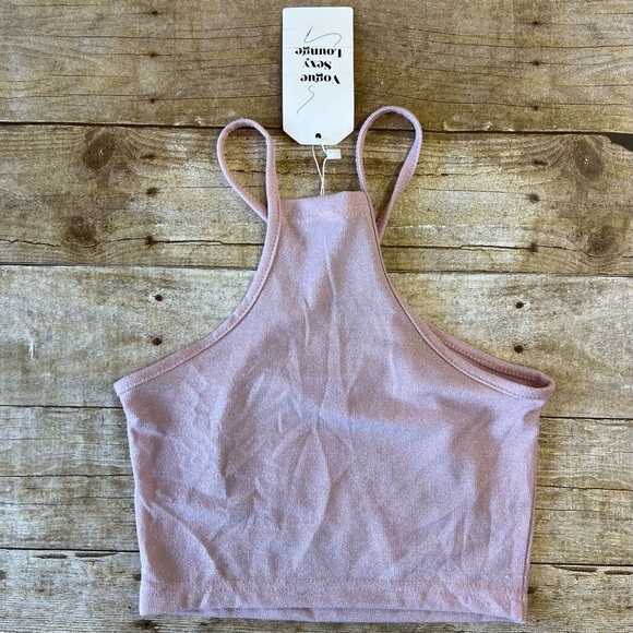 Vogue Sexy Lounge Small Womens Top Light Pink - Picture 2 of 7